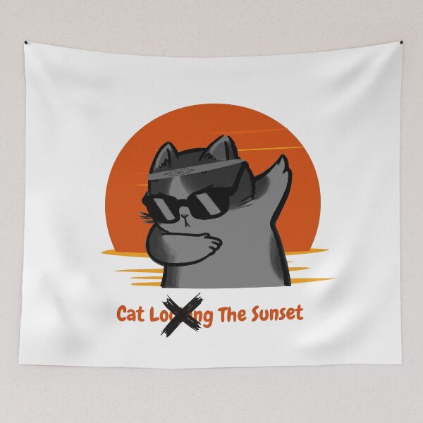 Item preview, Cat looking the sunset designed and sold by MokonoKokoro.