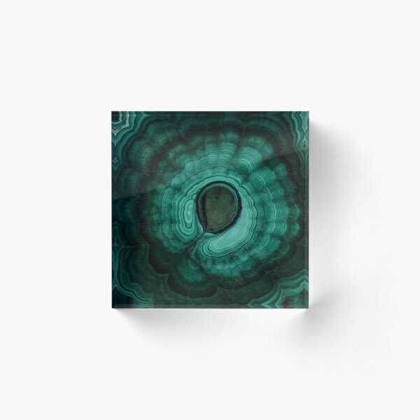 Earth treasures - malachite Acrylic Block
