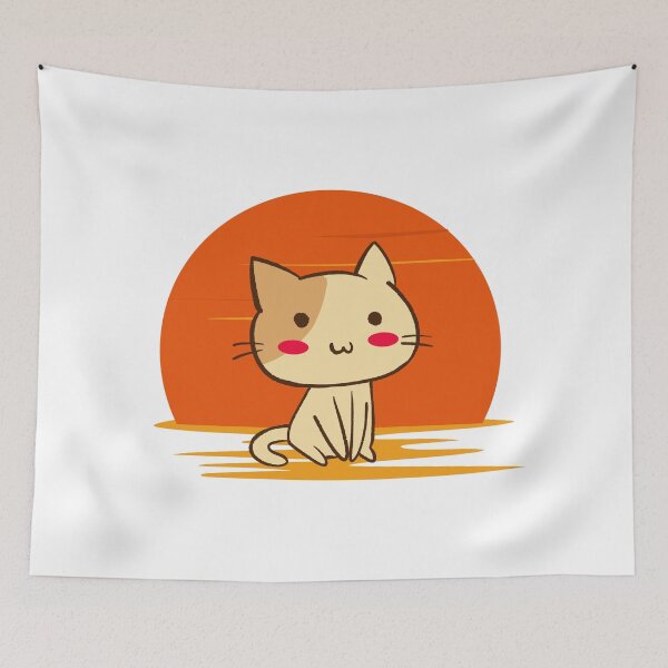 Item preview, Cat looking at sunset designed and sold by MokonoKokoro.