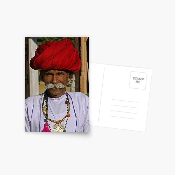 Indian man with a big moustache - India Carte postale