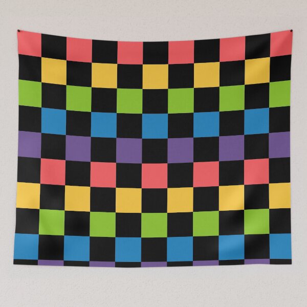 Item preview, Rainbow checered pattern designed and sold by ValeryFlame.