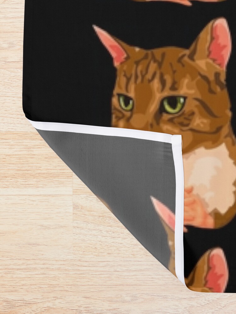 Cat Scared by Cucumber, Cursed Cat Images Poster for Sale by printify