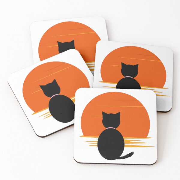 Item preview, Cat looking at sunset designed and sold by MokonoKokoro.