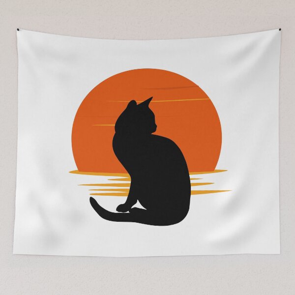 Item preview, Cat looking at sunset designed and sold by MokonoKokoro.