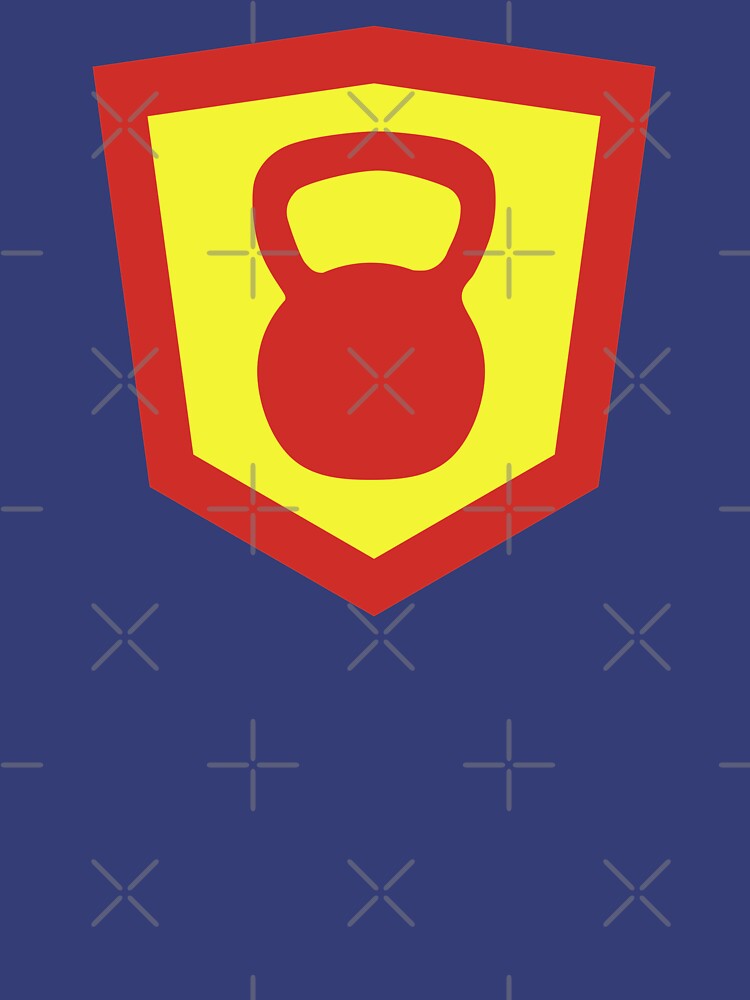 Kettlebell Knight - Red/Yellow Weightlifter Design by ramiro
