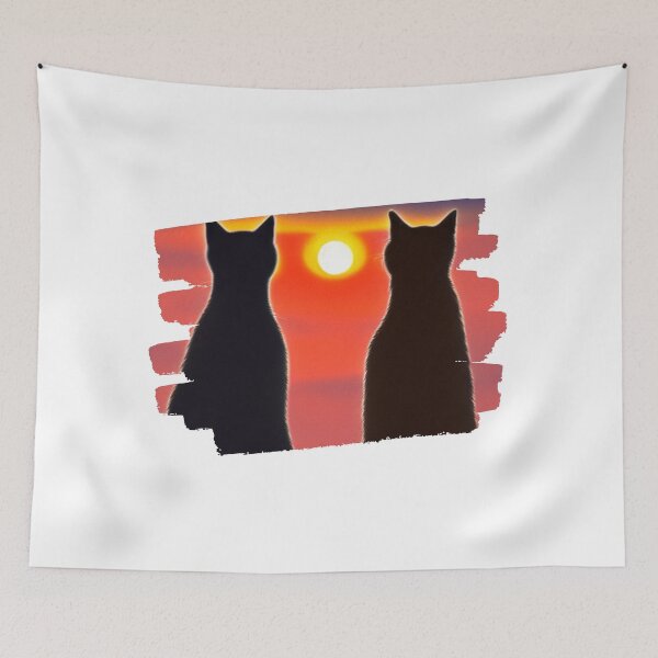 Item preview, Cat looking at sunset designed and sold by MokonoKokoro.