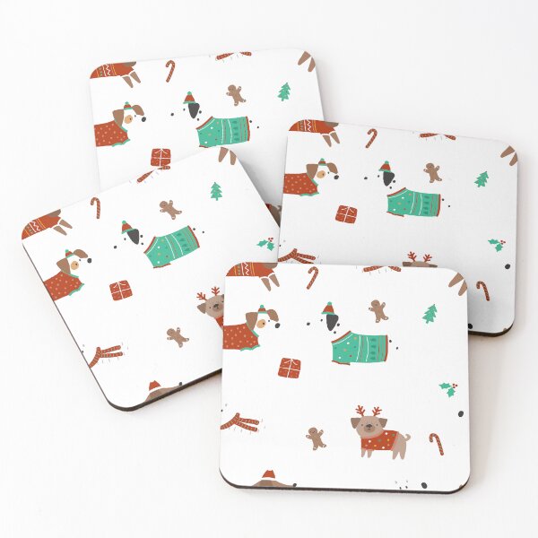 Item preview, Dog christmas pattern designed and sold by emalijae.
