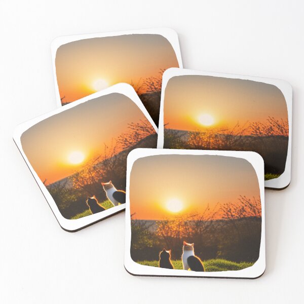 Item preview, Cat looking at sunset designed and sold by MokonoKokoro.
