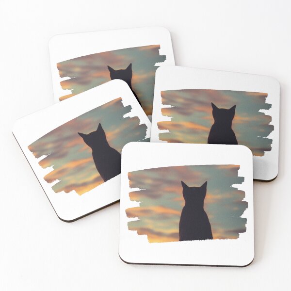 Item preview, Cat looking at sunset designed and sold by MokonoKokoro.