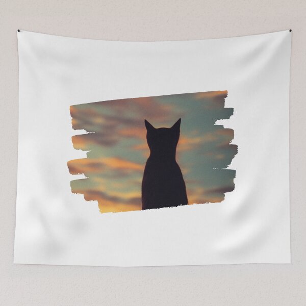 Item preview, Cat looking at sunset designed and sold by MokonoKokoro.