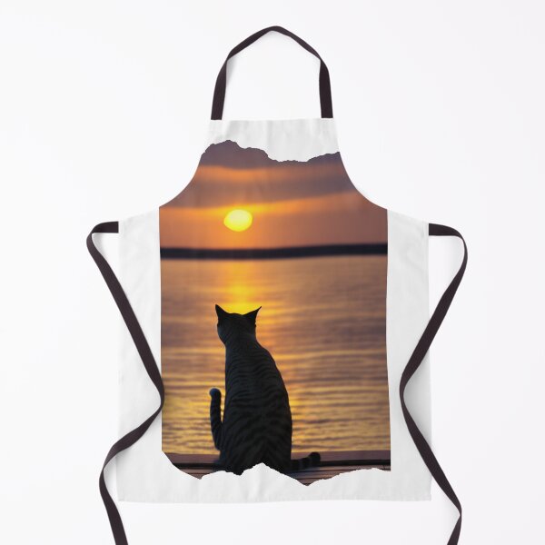 Item preview, Cat looking at sunset designed and sold by MokonoKokoro.