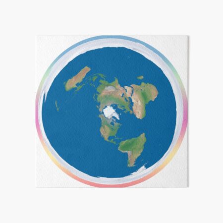 Flat Globe Map Of The World Flat Earth Map" Art Board Print By Flatearth1111 | Redbubble