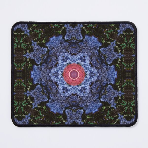 Item preview, 7452 - Blue and Magenta Foxface and Flowers Kaleidoscope Design designed and sold by 44scarab.