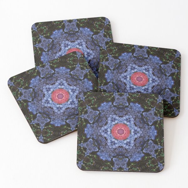 Item preview, 7452 - Blue and Magenta Foxface and Flowers Kaleidoscope Design designed and sold by 44scarab.