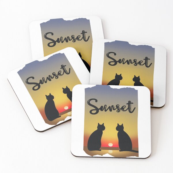 Item preview, Cat looking at sunset designed and sold by MokonoKokoro.