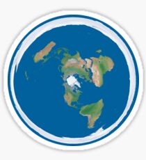 Flat Earth Map Sticker