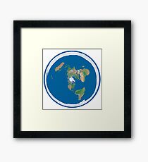 Flat Earth Map Framed Print
