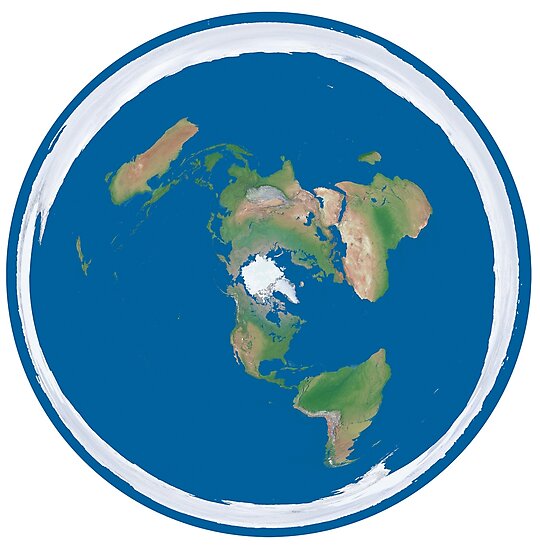 un flat earth map