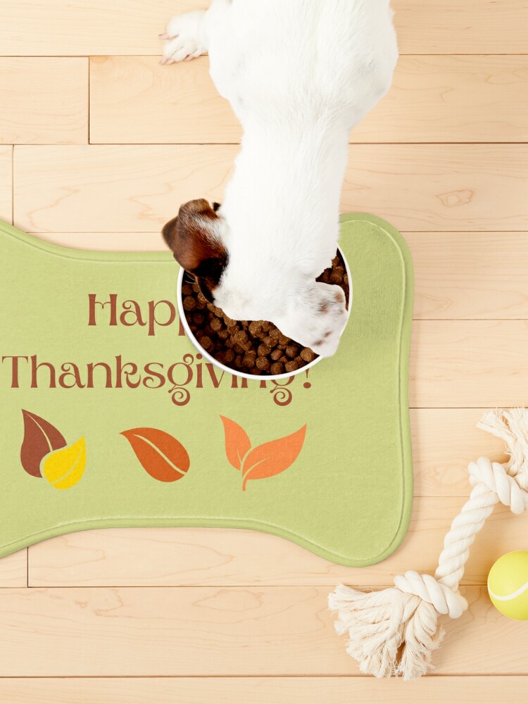 Disover Happy Thanksgiving Leaves Light Pet Mat