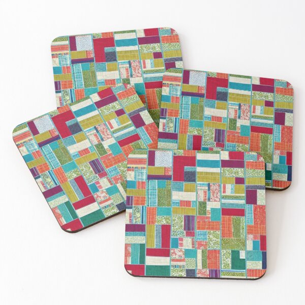Item preview, mixed colour patchwork pattern designed and sold by earth-artists.