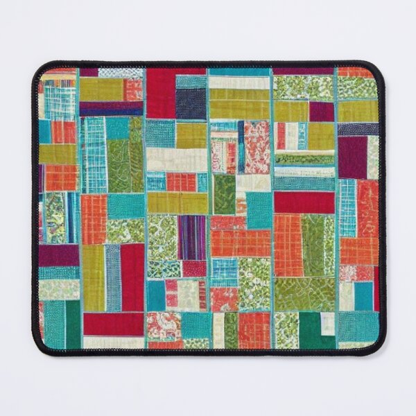 Item preview, mixed colour patchwork pattern designed and sold by earth-artists.