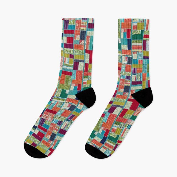 Item preview, mixed colour patchwork pattern designed and sold by earth-artists.