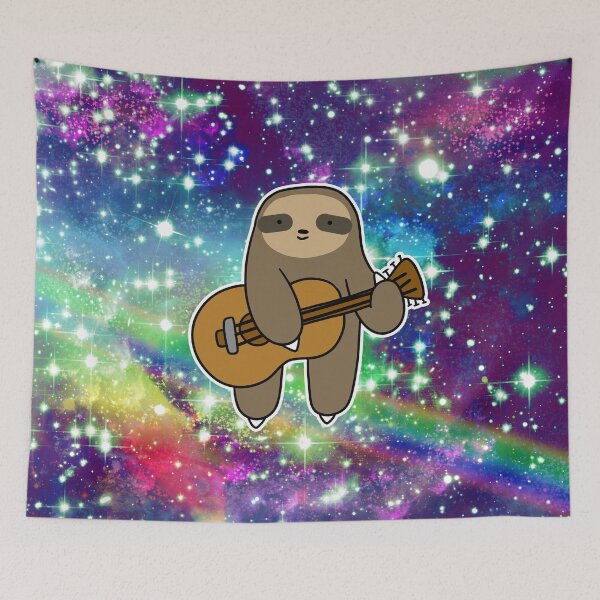 Item preview, Guitar Sloth Rainbow Space designed and sold by SaradaBoru.