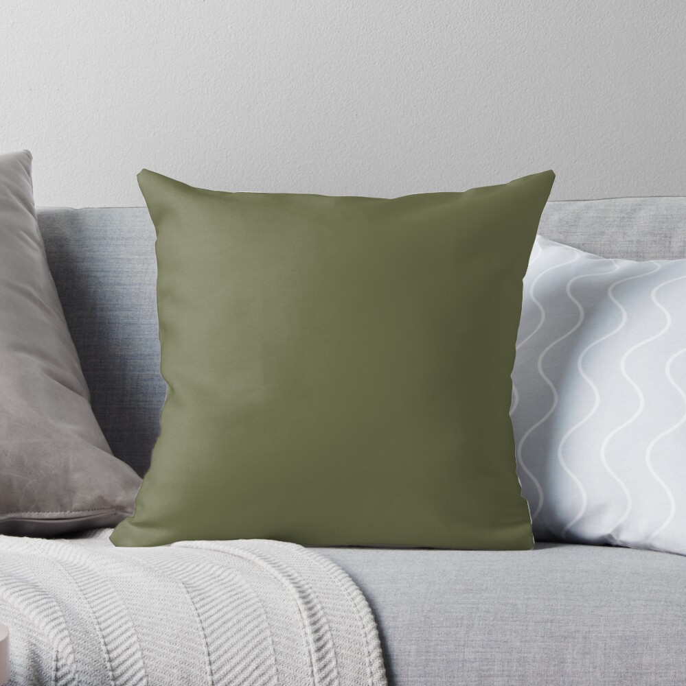 olive green throw pillow