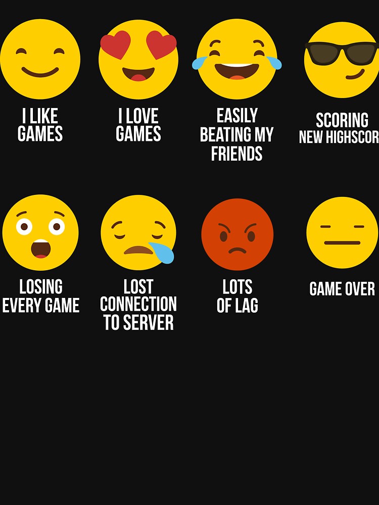 "Video Game Emojis Emoticons" Tshirt by zcecmza Redbubble