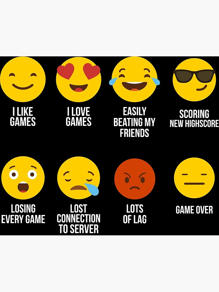 "Video Game Emojis Emoticons" Poster by zcecmza Redbubble