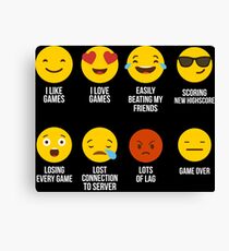 Video Game Emojis - Emoticons Canvas Print