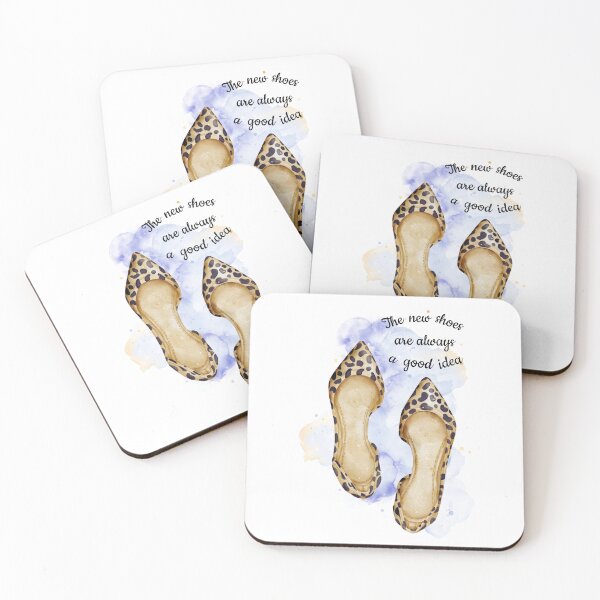 Item preview, “The new shoes are always a good idea” watercolour fashion illustration  designed and sold by ChateauMargot.
