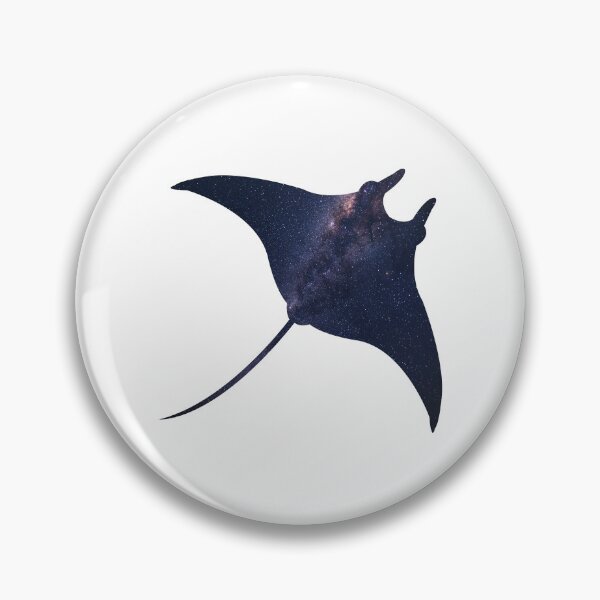 Item preview, Glowing Milky Way On Dark Sky Manta Ray | Cute Manta Ray designed and sold by BopleDesigns.
