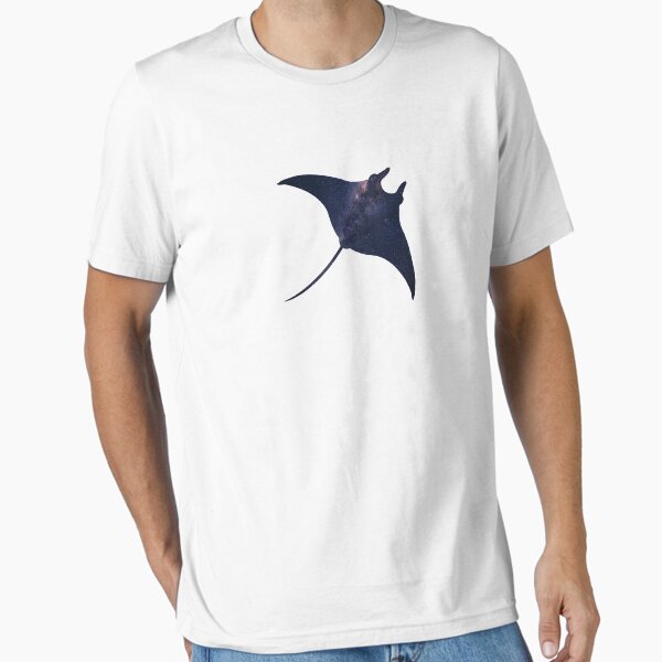 Vista previa del artículo con la obra «Vía Láctea que brilla intensamente en el cielo oscuro Manta Ray | Linda mantarraya», diseñado y vendido por BopleDesigns.