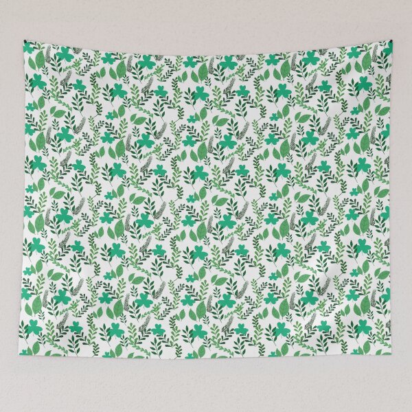 Item preview, Green Petal and Leaves Pattern designed and sold by RiadMannan.