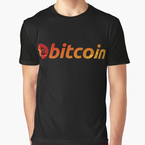 Bitcoin Merchandise - Orange and Black Graphic T-Shirt