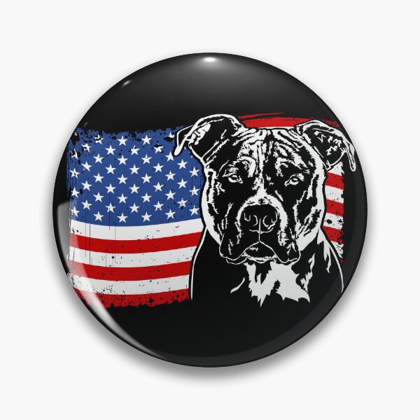 Item preview, American Staffordshire Terrier Pitbull American Flag Patriotic Dog designed and sold by dogarts.