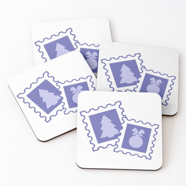 Item preview, Christmas Tree Ornament Post Stamps designed and sold by TasimaDesign.