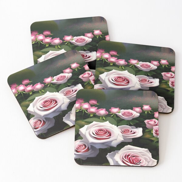 Item preview, Field of Pink Roses in Garden near Forest designed and sold by deniselynnimage.
