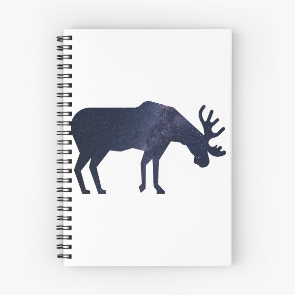 Item preview, Glowing Milky Way On Dark Sky Moose | Cute Moose designed and sold by BopleDesigns.