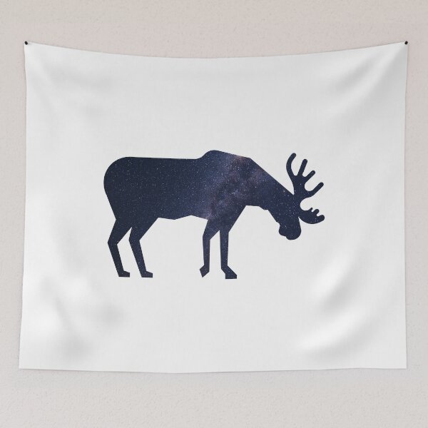Item preview, Vía Láctea que brilla intensamente en el cielo oscuro Moose | lindo alce designed and sold by BopleDesigns.