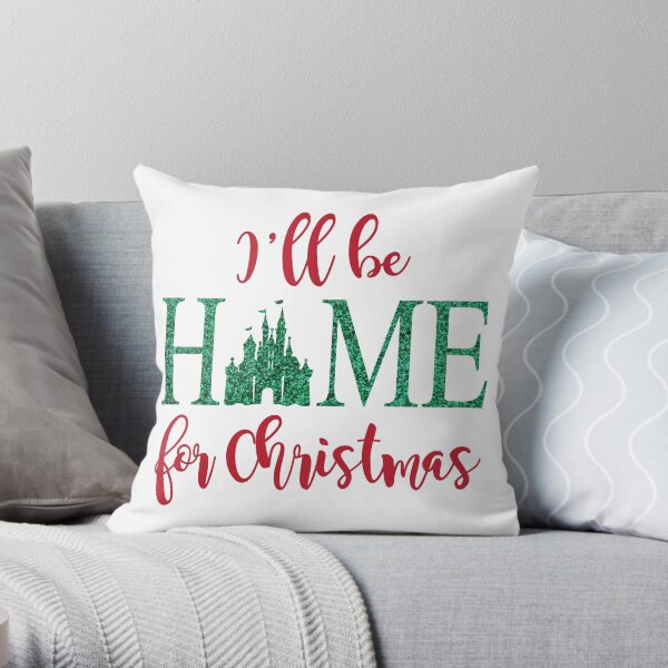 I'll be Home for Christmas Throw Pillow