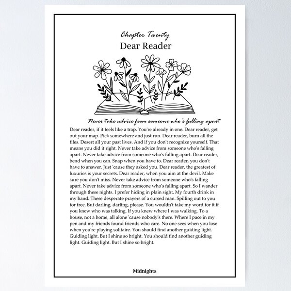 Dear Reader - Taylor Swift Midnights Full Lyrics