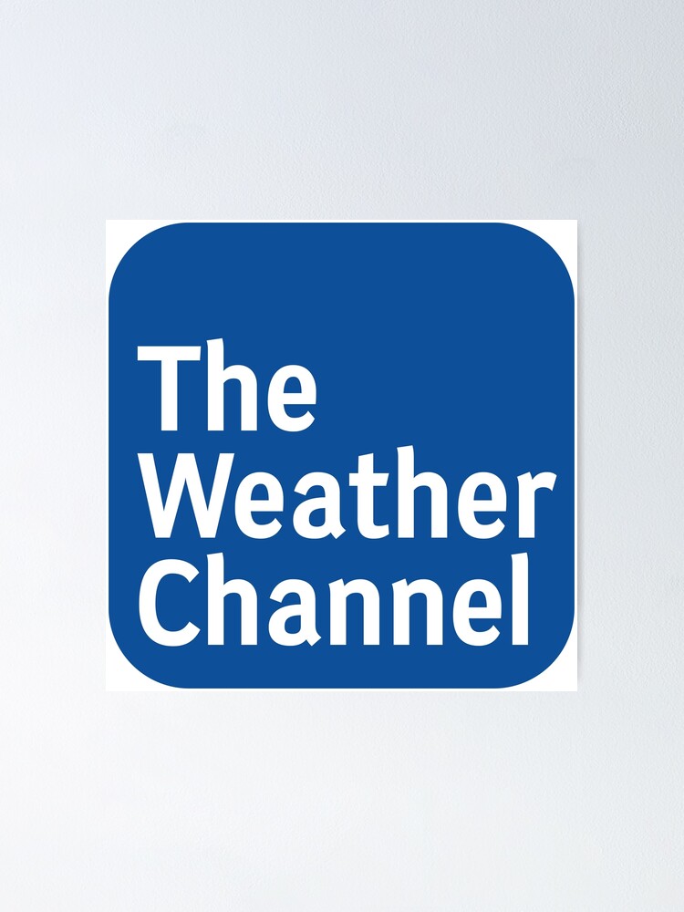 "The Weather Channel logo design blue and white - II" Poster for Sale