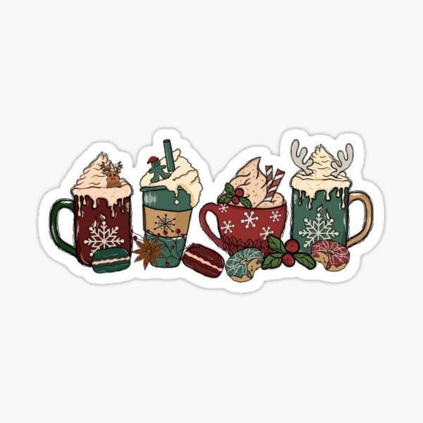 Christmas Tree vinyl decal coffee mug tumbler Yeti tea cup laptop.