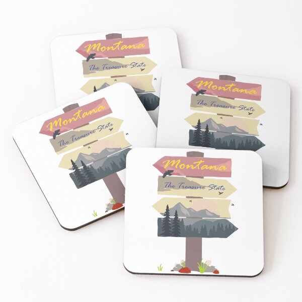 Item preview, Colourful Montana signpost. The Treasure State. designed and sold by janesg.