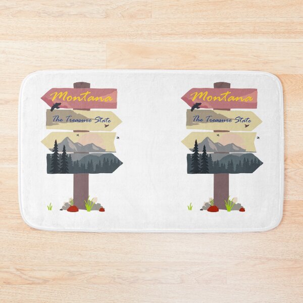 Item preview, Colourful Montana signpost. The Treasure State. designed and sold by janesg.