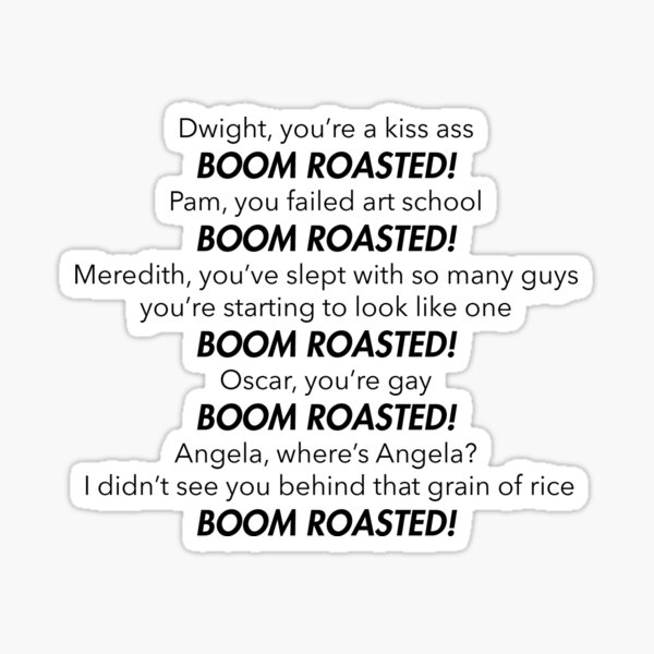 "Boom Roasted" Sticker for Sale by Eekaecho Redbubble