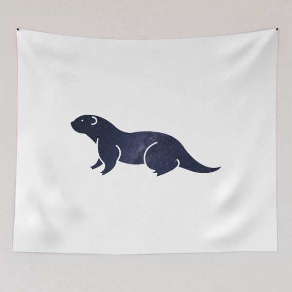 Item preview, Glowing Milky Way On Dark Sky Otter | Cute Otter designed and sold by BopleDesigns.