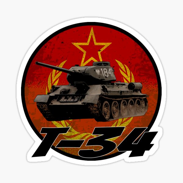 T 3476 Russian World War Two Tank Soviet Flag Back Drop Sticker For